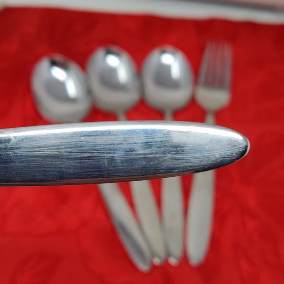 5X WMF CROMARGAN Korea 18/10 Stainless Flatware 4 Table Soup Spoons Dinner Fork - Picture 1 of 13